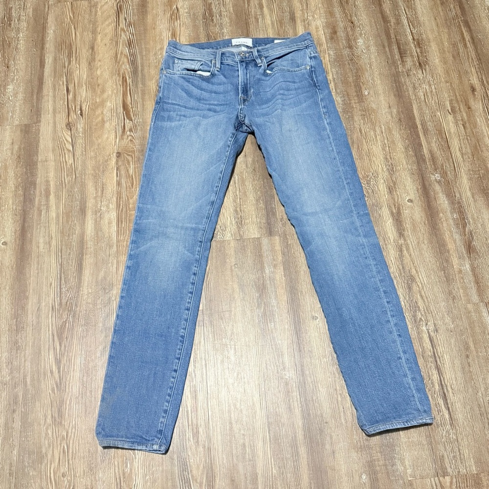 Frame Denim Size 29 Women’s Jeans low-mid rise Straight Leg Med Blue NWOT